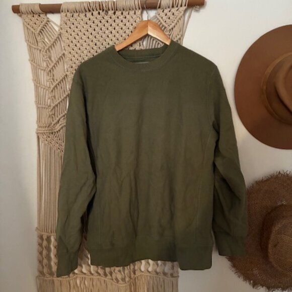 Myles Apparel Mens Sage Crew Neck Sweatshirt - Picture 1 of 1